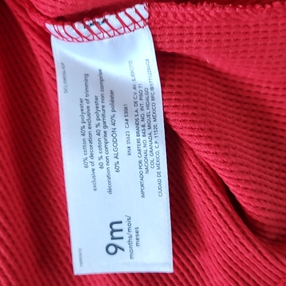 Carter's Christmas Outfit w/ Dress & Leggings, Size 9m, Red, White, Mist… - Picture 6 of 7